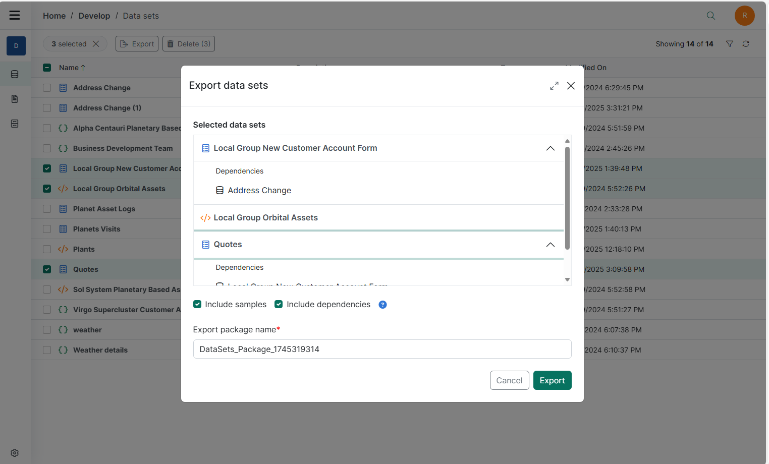 export a data dailog with multiple data sets.png