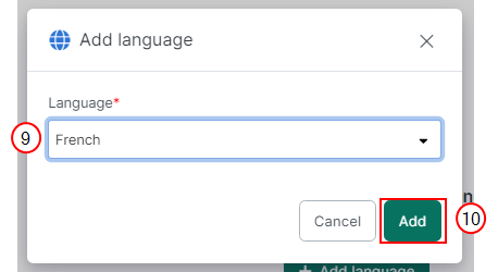 create a dataset designtab form add language.png