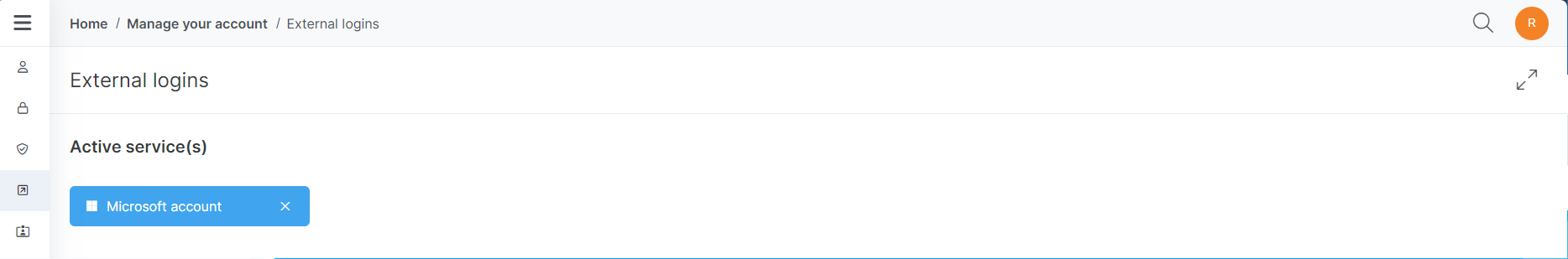 External Logins page with Registered Logins.png