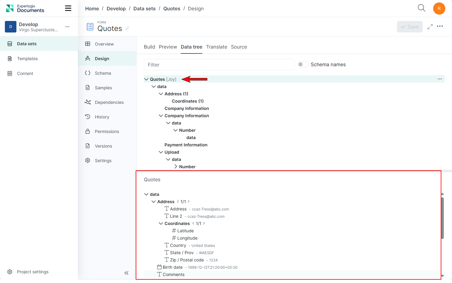Data tree view select a sample values.png