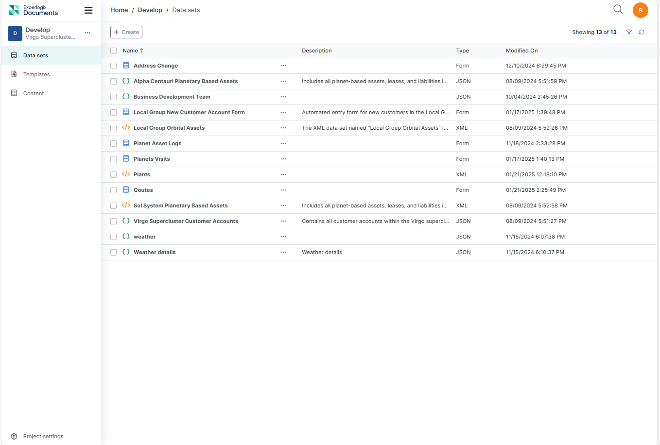 landing page with single project screen.png