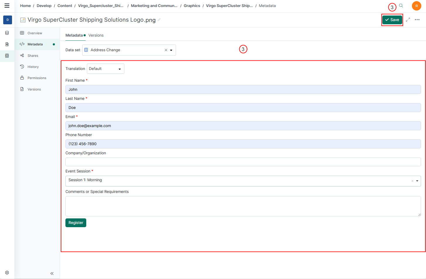 metadata tab link data set fill form.png